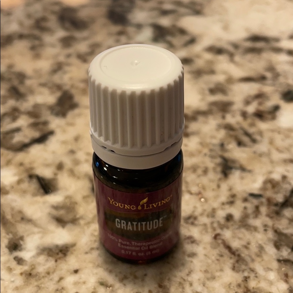 Brand new bottle of Gratitude essential oil